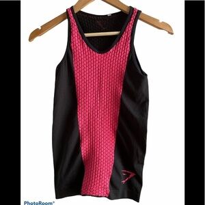 Gymshark Cerise Hex Pink and Black Tank Top